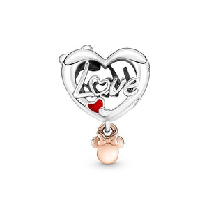 925 Sterling Silver Disney Mom Love Bead Charm