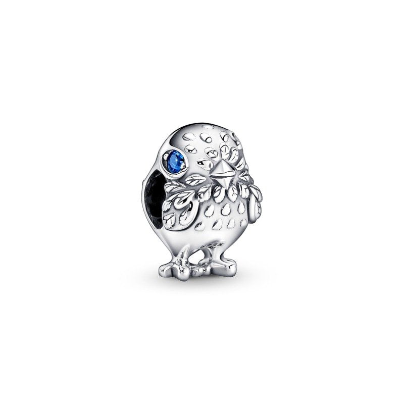 925 Sterling Silver Cute Bird Bead Charm