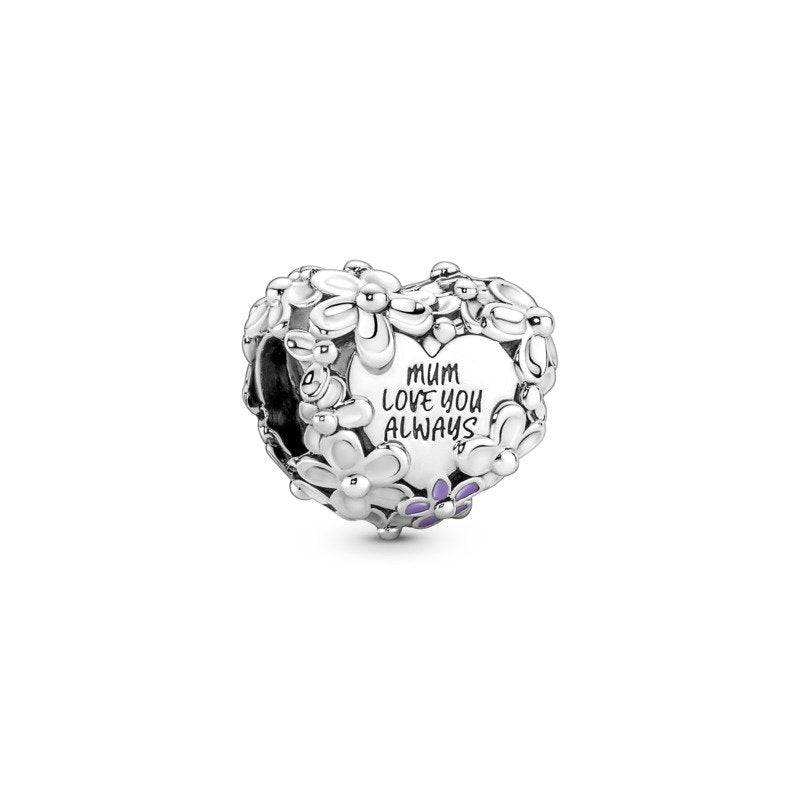 925 Sterling Silver Mum Daisy Bead Charm