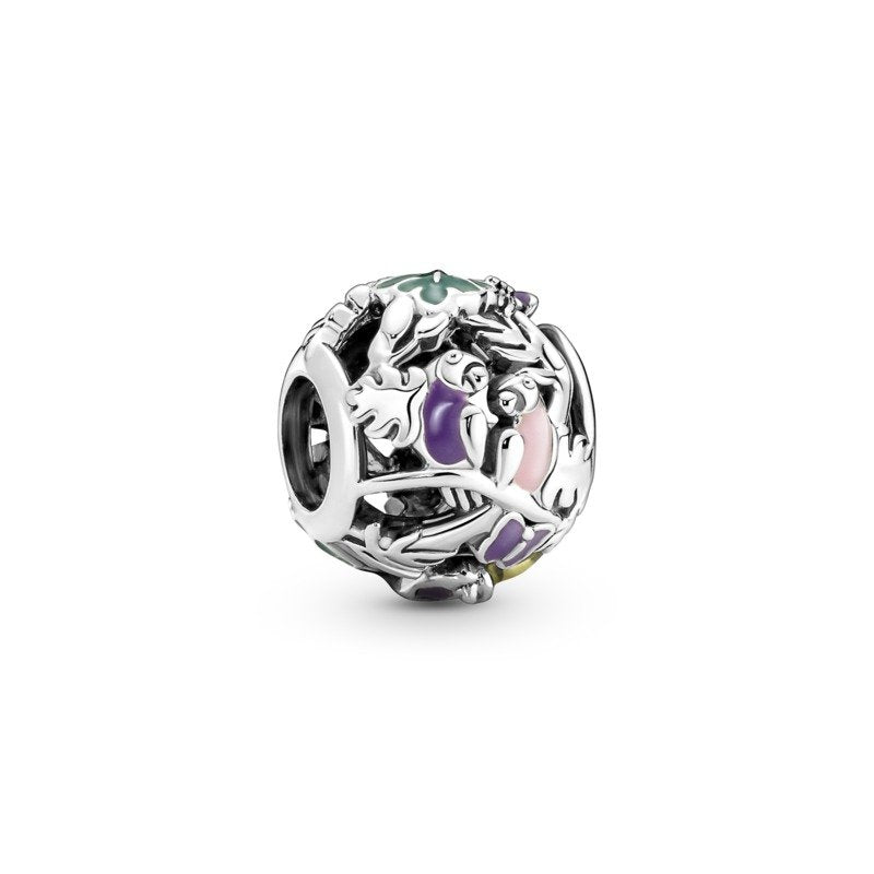 925 Sterling Silver Parrot Bead Charm