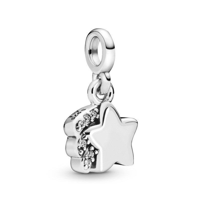 925 Sterling Silver Shooting Star ME Dangle Charm
