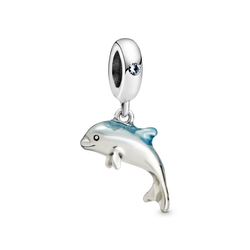 925 Sterling Silver Dolphin Dangle Charm