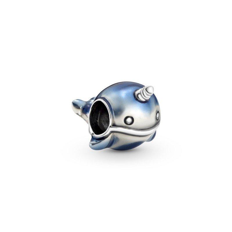 925 Sterling Silver Narwhal Bead Charm