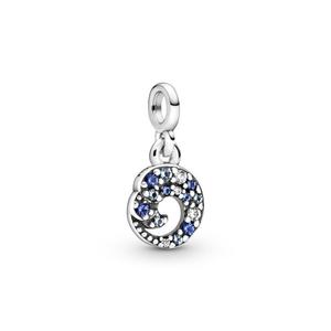 925 Sterling Silver Wave ME Dangle Charm