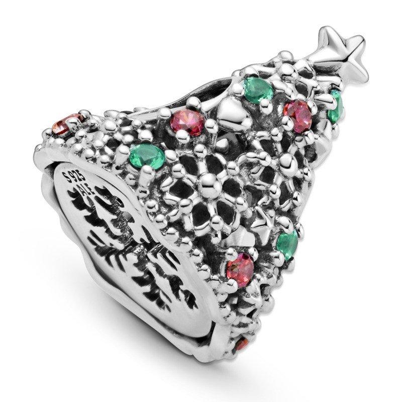 925 Sterling Silver Christmas Tree Bead Charm