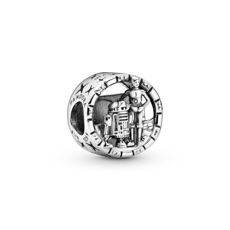 925 Sterling Silver Star Wars C-3PO and R2-D2 Bead Charm