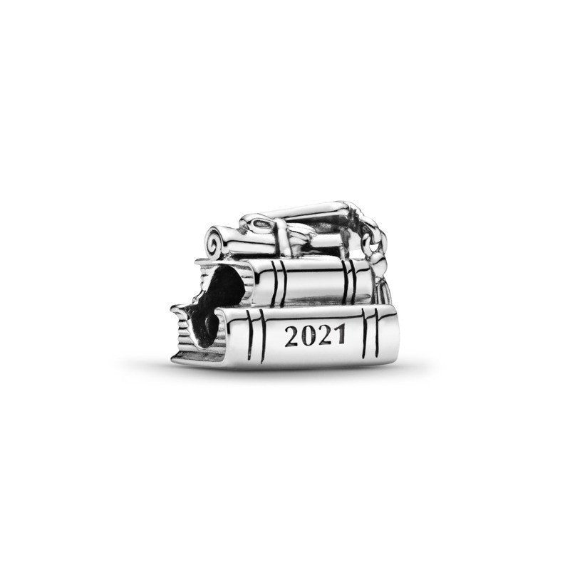 925 Sterling Silver 2021 Graduation Bead Charm