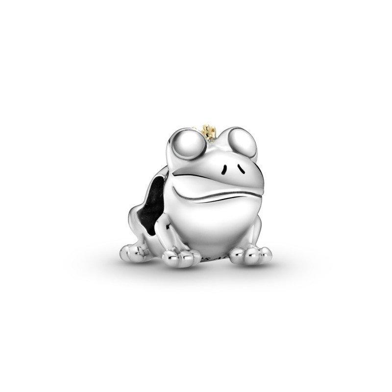 925 Sterling Silver Frog Prince Bead Charm