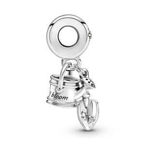 925 Sterling Silver Watering Can & Trowel Dangle Charm