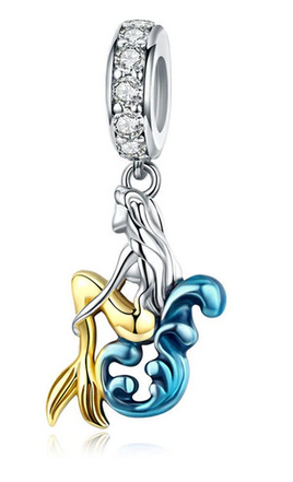 925 Sterling Silver Mermaid Dangle Charm