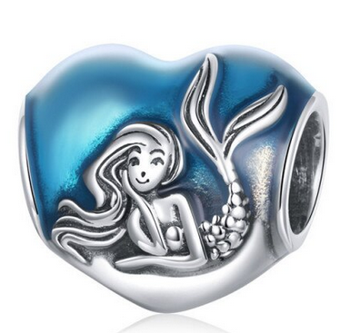 925 Sterling Silver Mermaid Charm