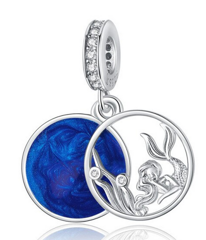 925 Sterling Silver Dream Ocean Mermaid Charm