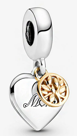 925 Sterling Silver Mom/Tree Charm