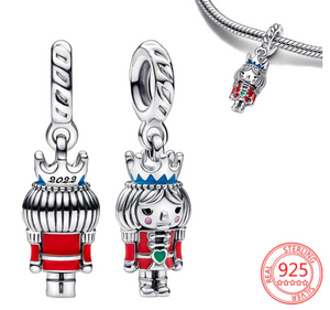 925 Sterling Silver Christmas Nutcracker Dangle Charm