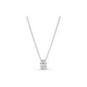 925 Sterling Silver Clear CZ Necklace