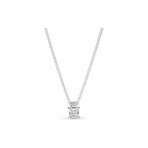 925 Sterling Silver Clear CZ Necklace