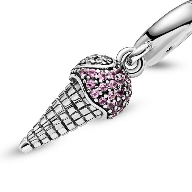 925 Sterling Silver Ice Cream Charm