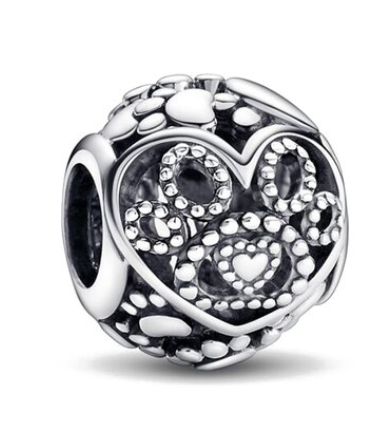 Paw Print Bead Charm