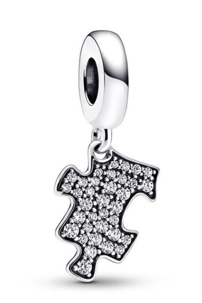 925 Sterling Silver Puzzle Dangle Charm