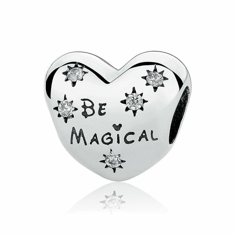 925 Sterling Silver be magical cartoon CZ Charm