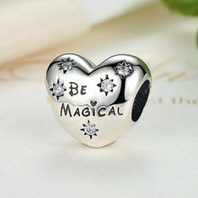 Load image into Gallery viewer, 925 Sterling Silver be magical cartoon CZ Charm
