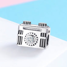 Load image into Gallery viewer, Original 925 Sterling Silver Sentimental Snapshots Camera Charm Fit Bracelet &amp; Necklace Black Enamel DIY Jewelry SCC516
