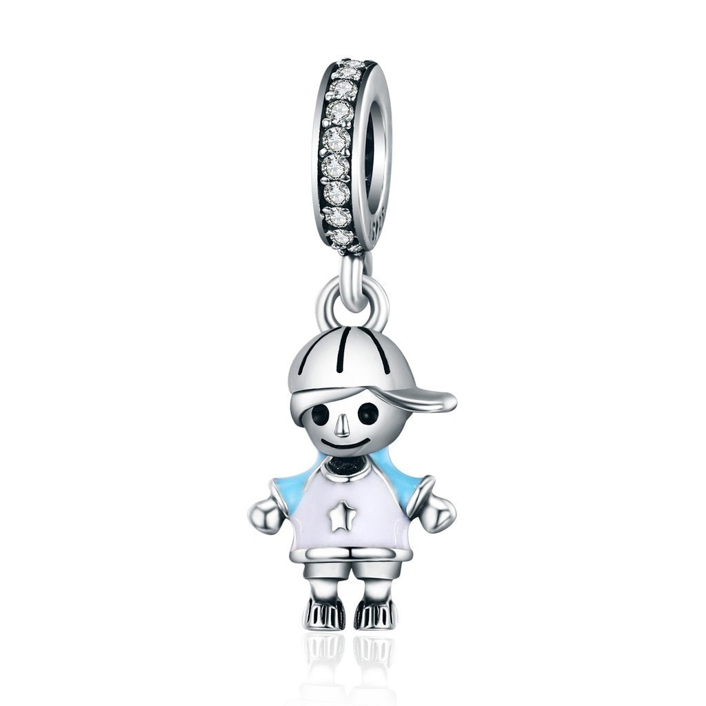 925 Sterling Silver Adorable Little Boy Charm