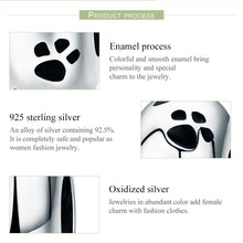 Load image into Gallery viewer, New Arrival 100% 925 Sterling Silver Dog Animal Footprint Spacer Beads fit Charm Bracelet &amp; Necklace DIY Jewelry SCC594
