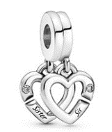 925 Sterling Silver Sister Pandora Compatible Dangle Charm