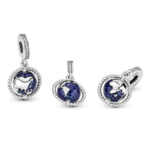 Load image into Gallery viewer, 925 Sterling Silver Spinning Globe Dangle Charm
