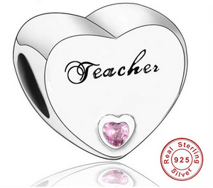 925 Sterling Silver Teacher Charm