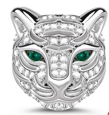 925 Sterling Silver Tiger Charm