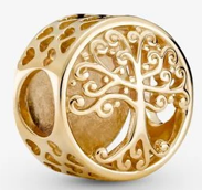 Gold Plated Family Tree Charm