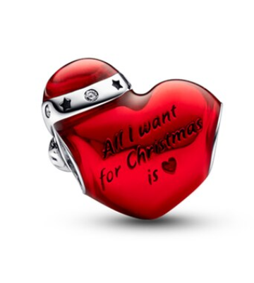 925 Sterling Silver Red Enamel Heart