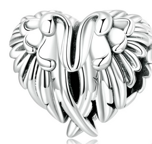 Wings Heart Charm