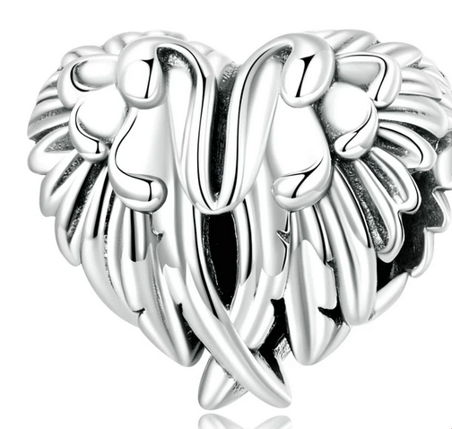 Wings Heart Charm