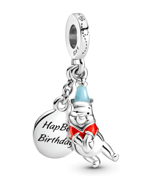 925 Sterling Silver Happy Birthday Winnie Charm