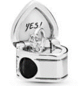 925 Sterling Silver Wedding Ring Say Yes Charm